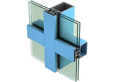 Oxidation Resistance Industrial Aluminium Extrusion Sections , Curtain Wall Profile