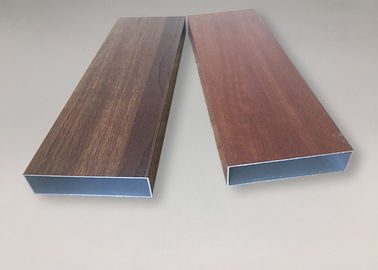 Anti Corrosion Aluminium Tube Profiles Wood Finish Extruded Aluminum Tubing Shapes